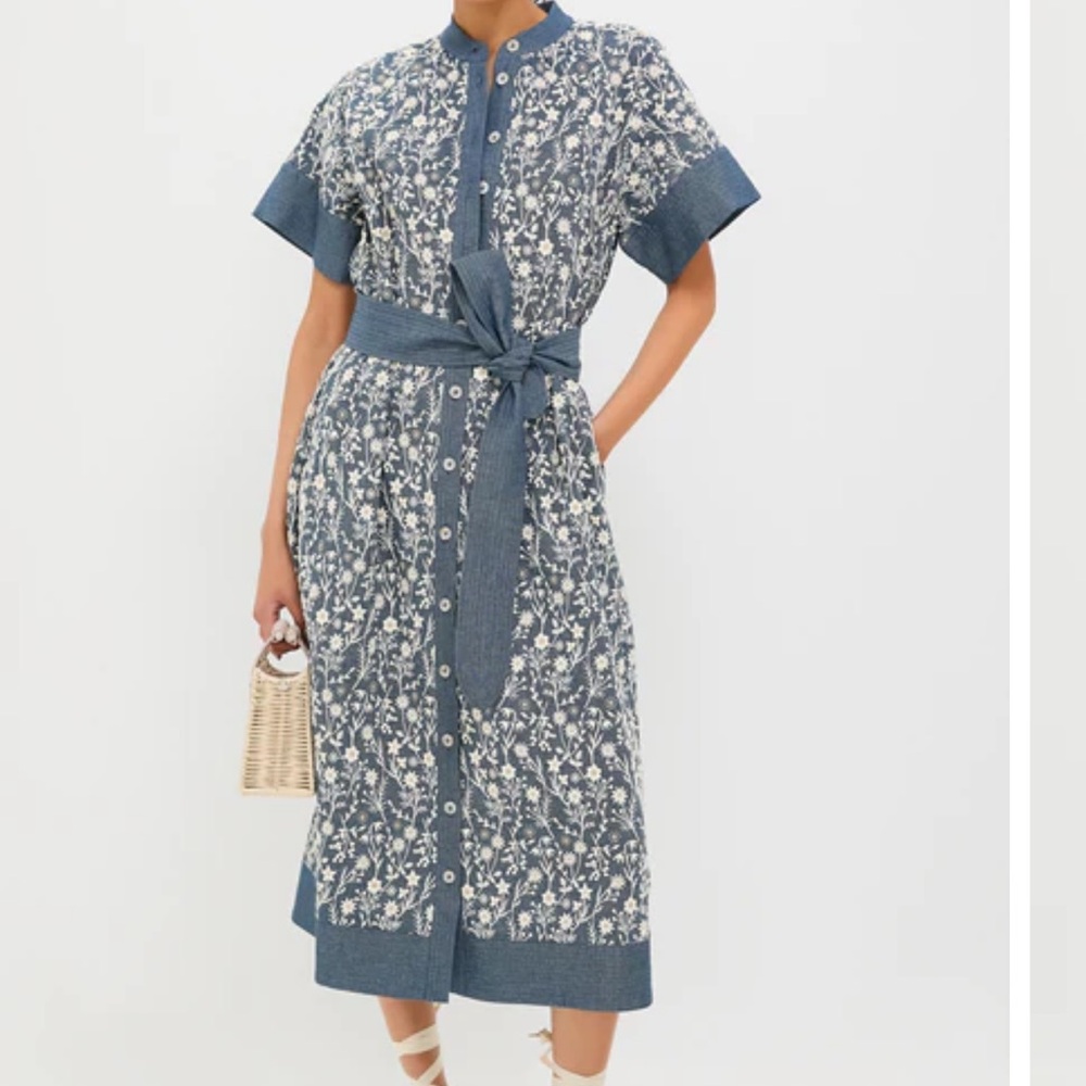 Tuckernuck Blue Floral Midi Dress